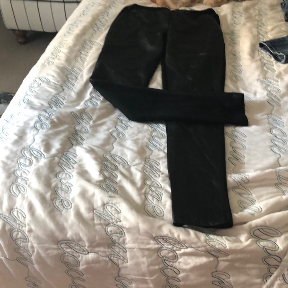 Michael Kors black leather pants